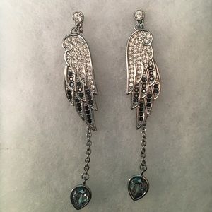 Swarovski Crystal wing drop earrings